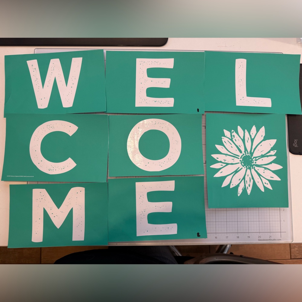 Chalk Couture - Welcome Signpost - Silk Screen Stencils - Unused DIY Decor